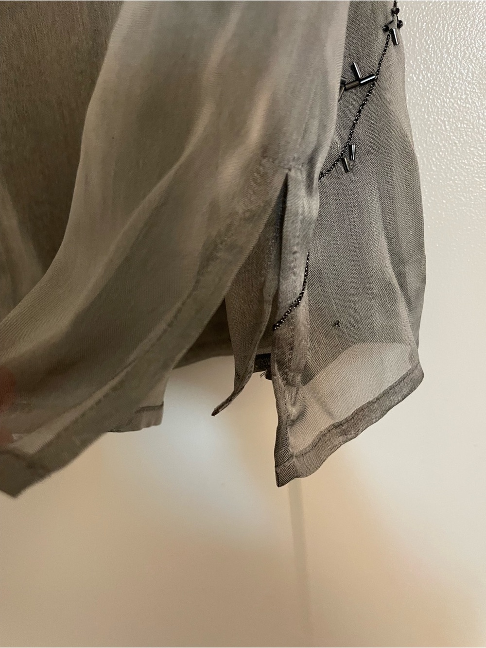 Light Gray Embroidered Women's Tunic - Picture 8 of 8